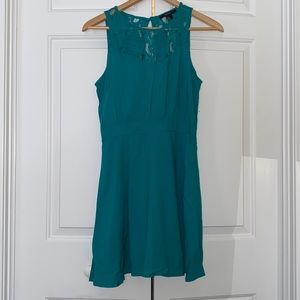 Green mini dress